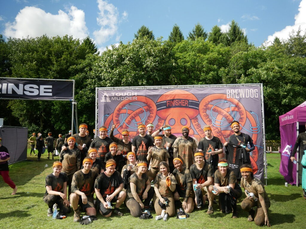 Team photo at the tough mudder 2023